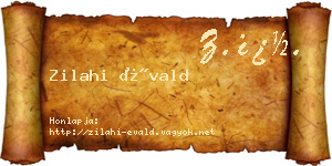 Zilahi Évald névjegykártya